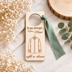 Lot de 2 pancartes de porte en bois préparatifs mariés