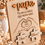 Tableau Papa en bois personnalisable fête des pères