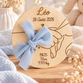 Carte en bois personnalisée pour bracelet de naissance